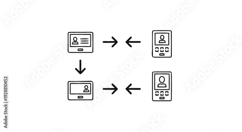 Digital communication and data transfer between devices.