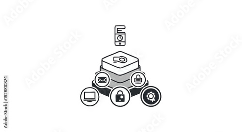 Digital security and data protection concept illustration.