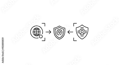 Digital Security and Identity Protection Concept.