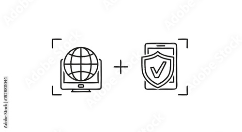Digital Security and Online Protection Concept Illustration.