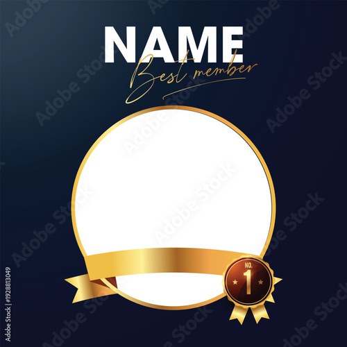 Luxury Award Certificate Template with Golden Badge