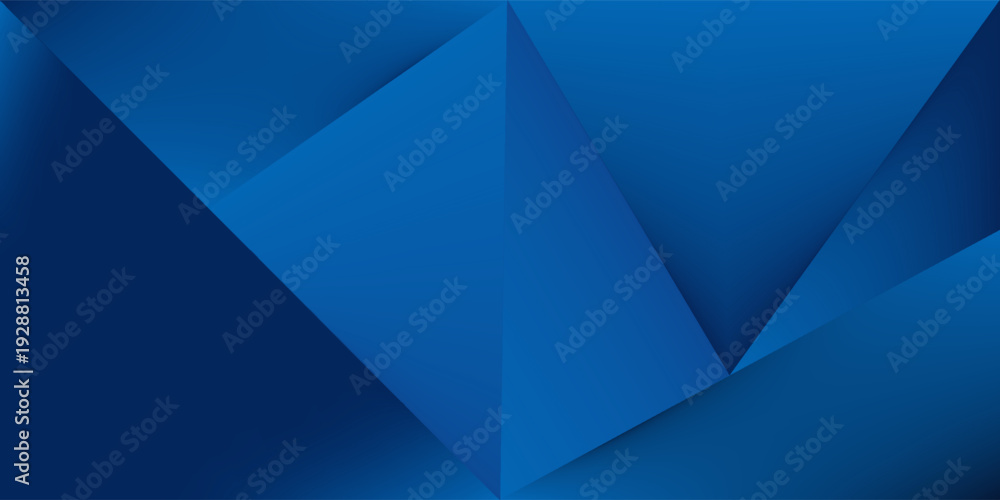 Obraz premium Black dark navy blue silver abstract pattern background. Geometric shape. Line triangle angle fold polygon diamond 3D. Color gradient ombre. Rough grain noise. Light shadow. Matte shimmer. Minimum.