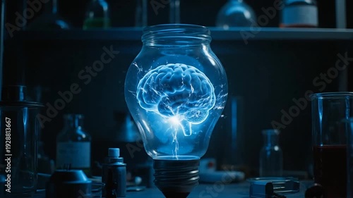 Brain in a Lightbulb Jar