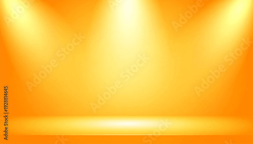 Spotlight Background, Orange Gradient Studio Stage