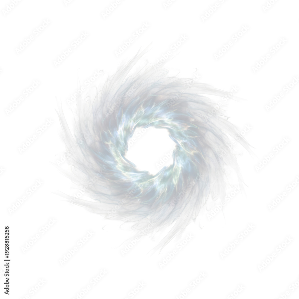 Fototapeta premium Abstract white swirling vortex or energy burst graphic element