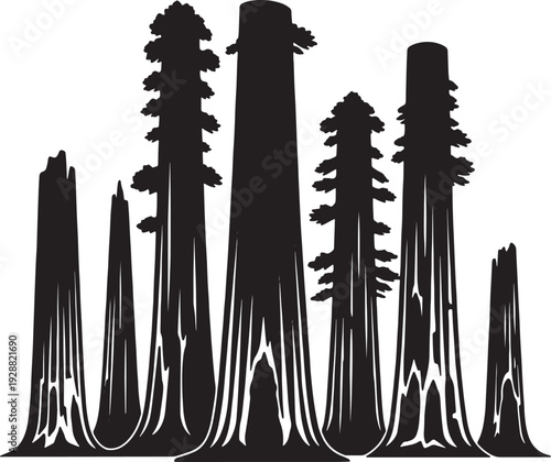 Giant Redwood Tree Elements for Ancient Forests