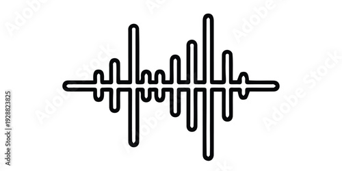 A black and white image of a sound wave