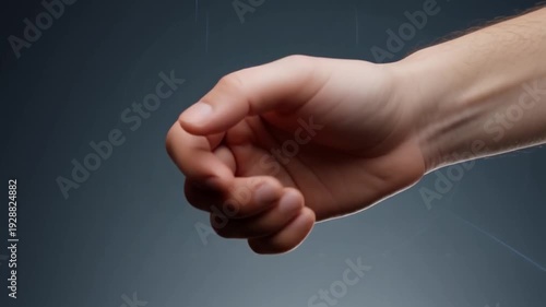 fist on black background