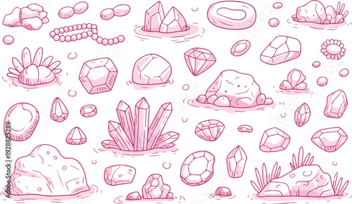 Assorted crystals and gemstones for healing and decorative purposes