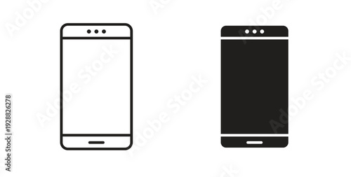 Smartphone icon Thin Collection. Editable Stroke. Suitable for Websites