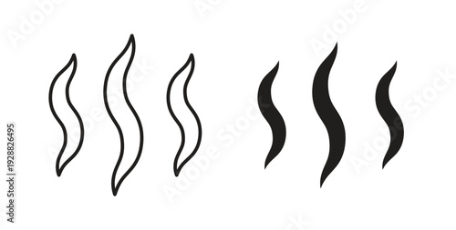 Smoke steam icon Thin Collection. Editable Stroke. Suitable for Websites