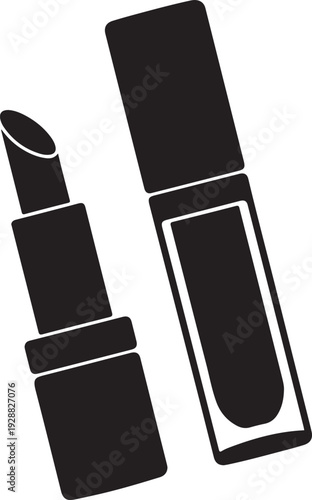 Set of cosmetic and makeup items for beauty and fashion