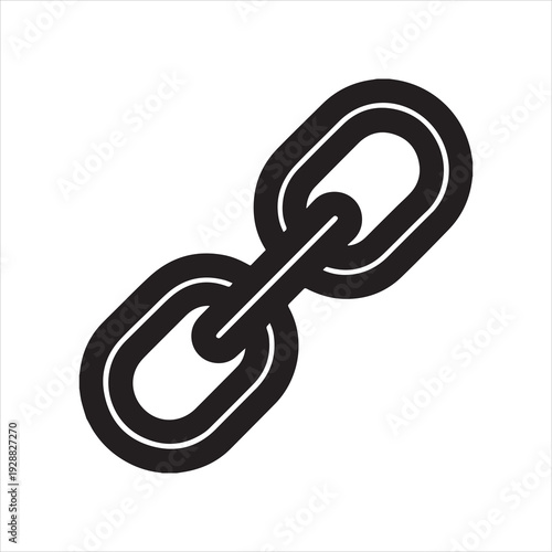 Bold halftone chain link music accessory silhouette isolated on transparent background