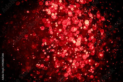 Blurred photo with red dots visible glittering, shining brightly look and feel luxurious