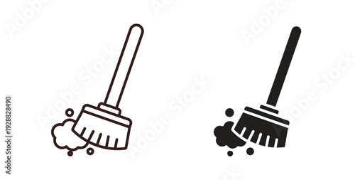 Sweeping icon Thin Collection. Editable Stroke. Suitable for Websites