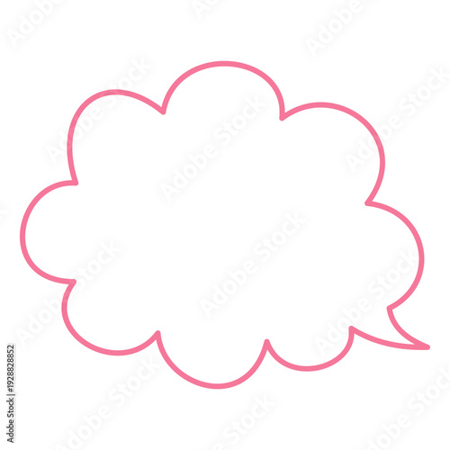 Simple Pink Cloud Bubble
