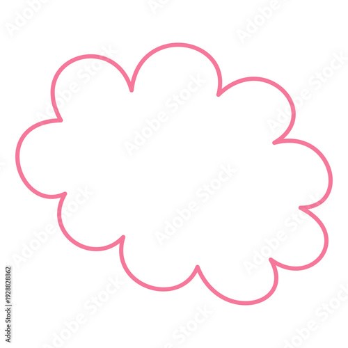Large Pink Comic Cloud
