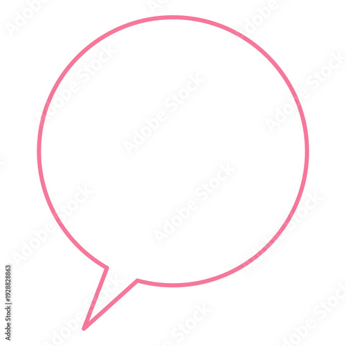 Pink Circle Speech Balloon