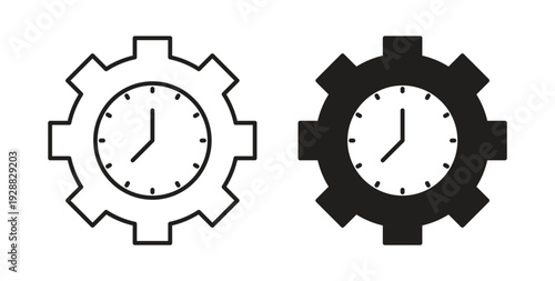 Time management icon Thin Collection. Editable Stroke. Suitable for Websites