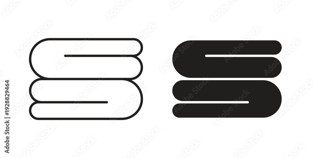 Obraz premium Towels icon Thin Collection. Editable Stroke. Suitable for Websites