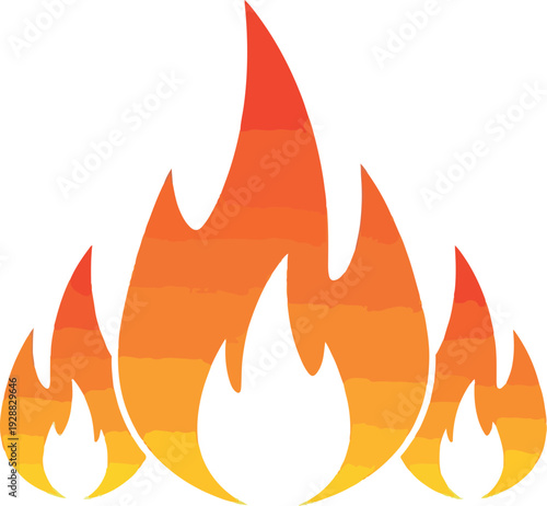 Fiery Flames Vibrant Illustration of a Bonfire Burning with Intense Heat and Light, Evoking Warmth, Energy, and Passion