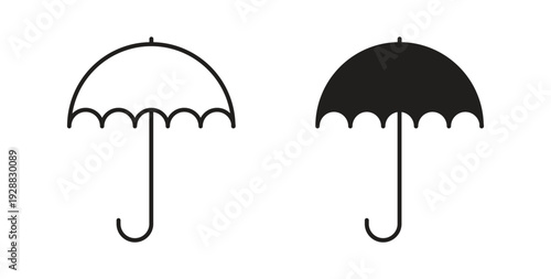 Umbrella icon Thin Collection. Editable Stroke. Suitable for Websites