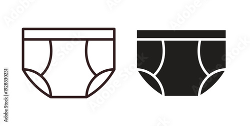 Underpants icon Thin Collection. Editable Stroke. Suitable for Websites