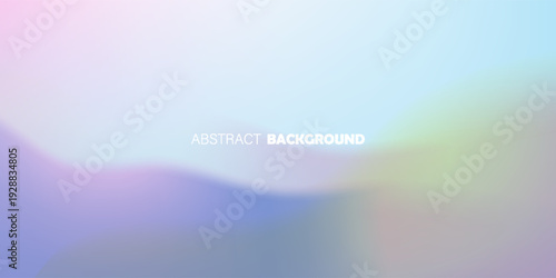 Pastel Abstract Gradient Background with Soft Iridescent Holographic Waves. Suit for banner, web, brochure, pamflet and presentation