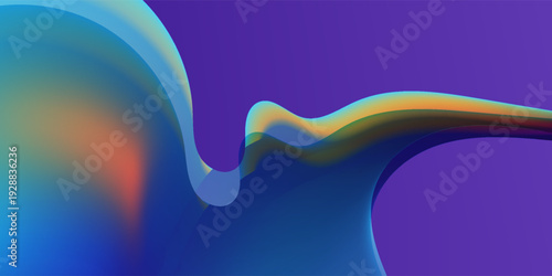 Colorful Fluid Paint Texture Background with Swirl Wave and Gradient Splash, Suit for banner, web, brochure, pamflet and presentation