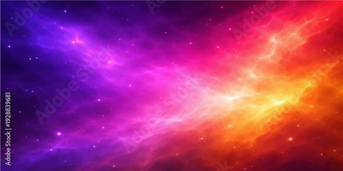 An abstract universe background featuring a deep blue nebula and bright stars glowing across a dark cosmic sky with fantasy light effects and far-reaching galaxy clouds