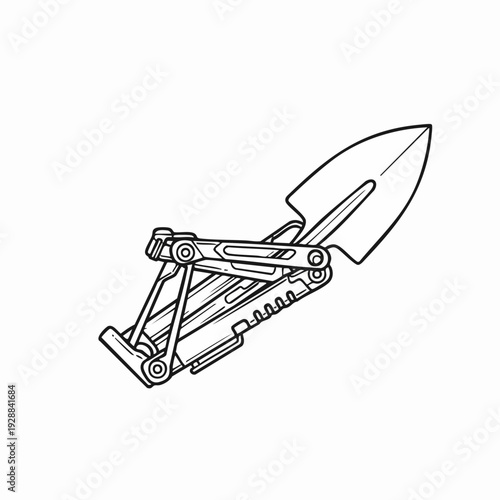 Spring loaded trap mechanism with shovel blade.