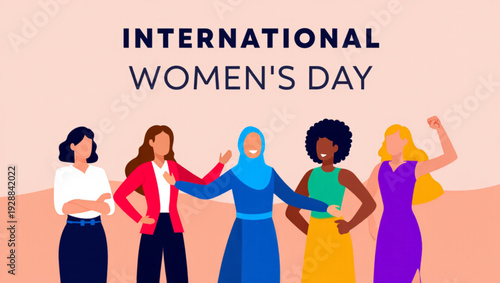 Women Standing Together for International Women’s Day Celebration