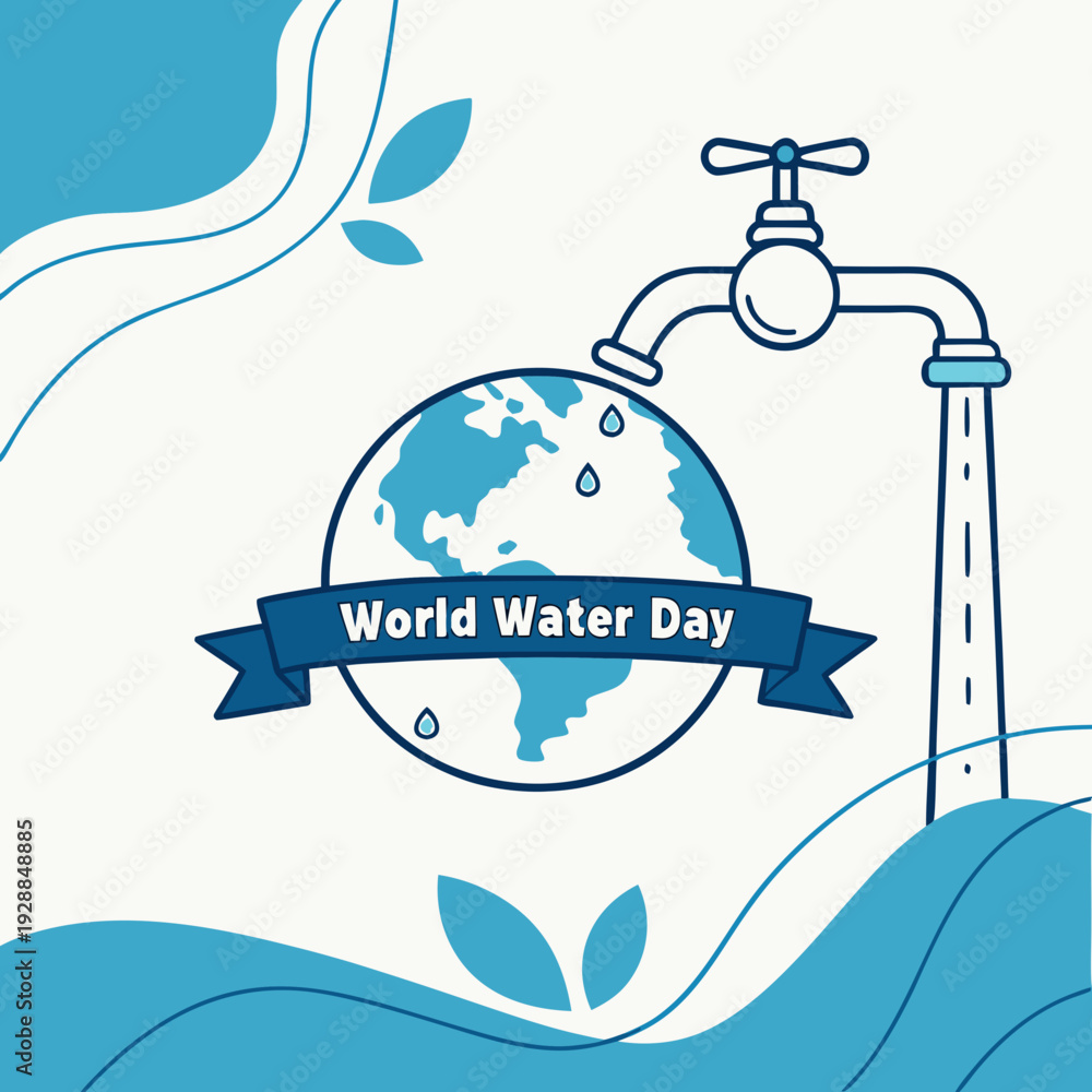 Fototapeta premium world water day vector