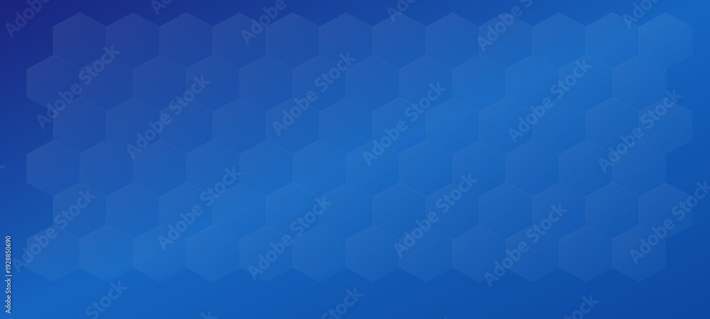Fototapeta premium Blue gradient background with hexagonal pattern