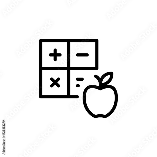 Nutrition icons depicting healthy food, balanced diet, vitamins, minerals, fruits, vegetables, protein, hydration, wellness, meal planning, organic choices, supplements, calorie tracking, lifestyle, a