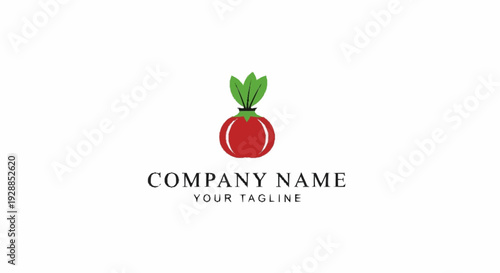 Red Radish Logo Design Element.