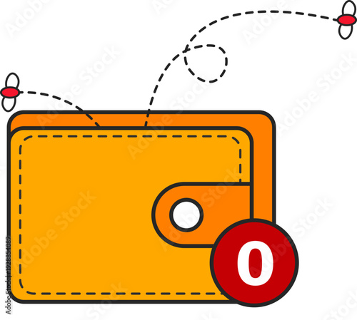 Empty Money Bag Illustration