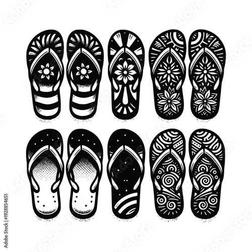 Collection of Flip Flops Illustrations