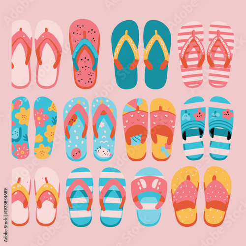 Colorful Flip-Flop Pattern