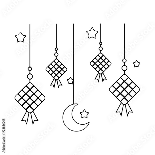 Ramadan Ketupat and Moon