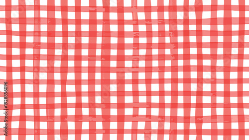 Red and white checkered pattern a simple repeating textile design