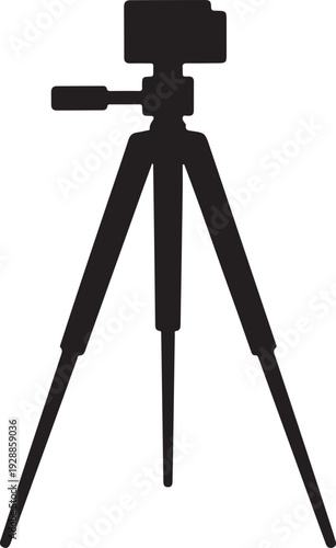 Camera tripod stand icon vector illustration