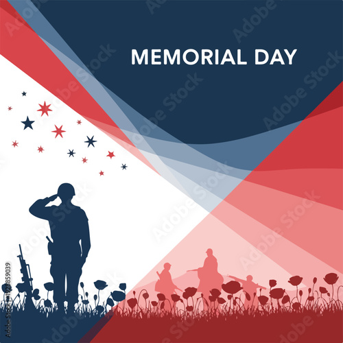 A patriotic composition honoring fallen soldiers