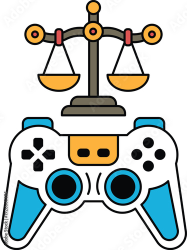 A black and white drawing of a video game controller with a scale on top of it