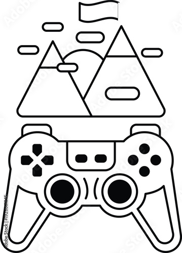 The controller is designed to look like a pair of binoculars