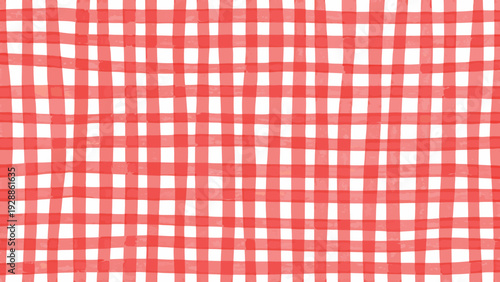 Red and white checkered pattern resembling a picnic tablecloth