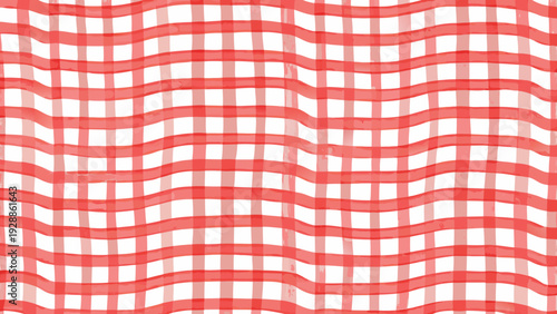 Classic red and white gingham pattern filling the entire frame