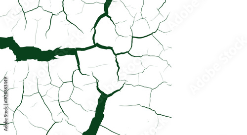 Closeup of cracked dry earth with large fissures and parched surface