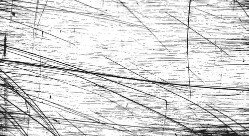 Abstract black and white textured background with scratches and lines