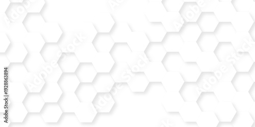 White paper texture abstract grid tile seamless hexagon wall creative metal business wallpaper texture background.